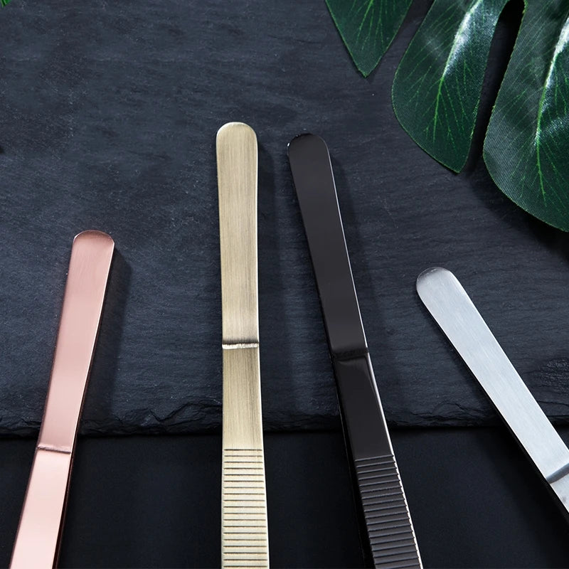 Stainless Steel Kitchen & Bar Tweezer Food Tongs Kitchen Cooking Medical Tweezer Copper/Gold/Black Plated