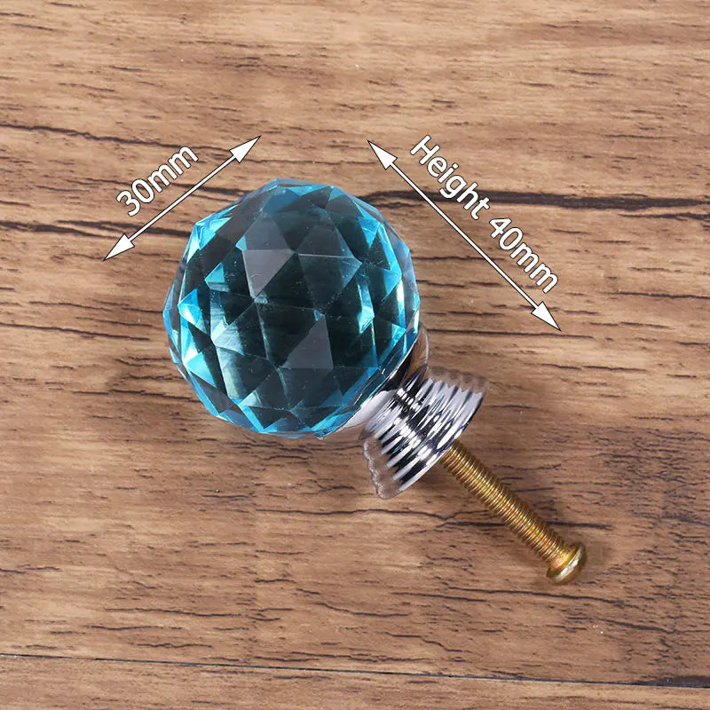 KAK Fashion Crystal Cabinet Knobs and Handles Colorful Crystal Dresser Drawer Knobs Kitchen Handles Furniture Handle Hardware