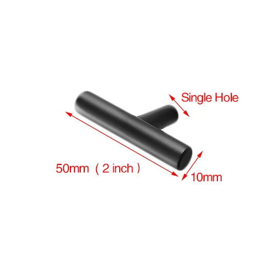 KAK 2" ~ 24" Kitchen Door T Bar Pull Straight Handle Knobs Cabinet Pull Diameter 10mm Stainless Steel Handles Furniture Hardware