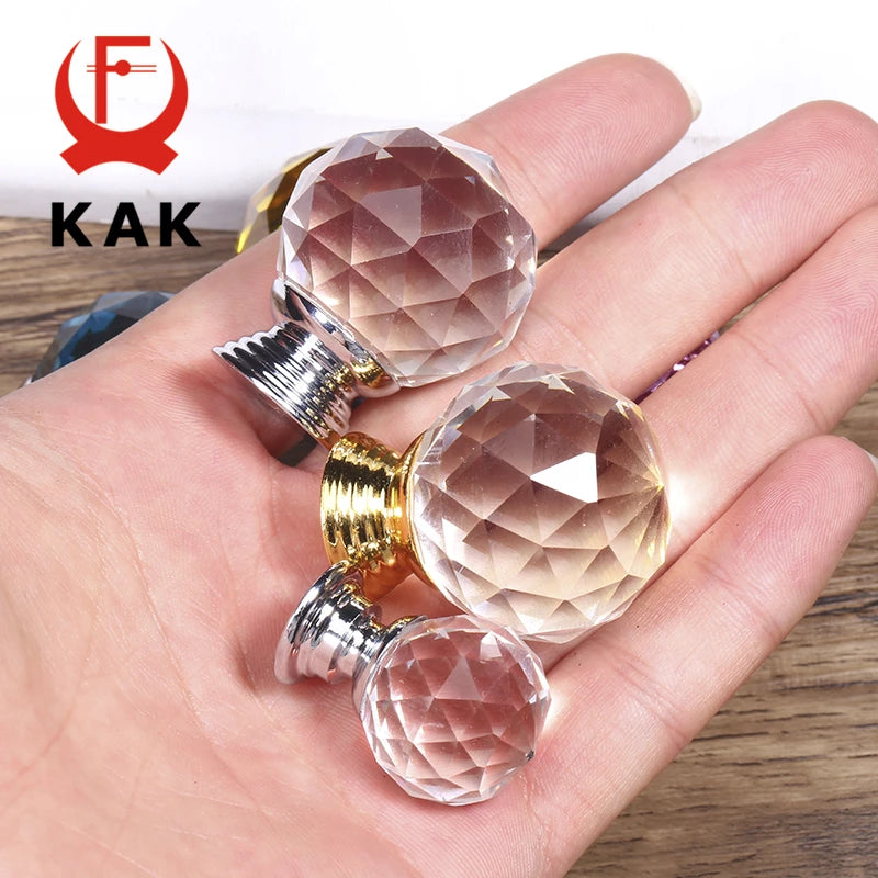 KAK Fashion Crystal Cabinet Knobs and Handles Colorful Crystal Dresser Drawer Knobs Kitchen Handles Furniture Handle Hardware