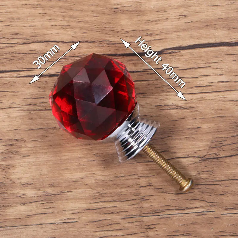 KAK Fashion Crystal Cabinet Knobs and Handles Colorful Crystal Dresser Drawer Knobs Kitchen Handles Furniture Handle Hardware
