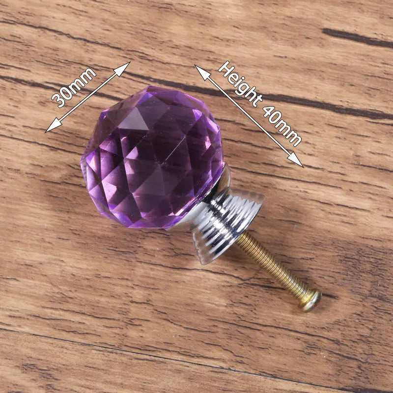 KAK Fashion Crystal Cabinet Knobs and Handles Colorful Crystal Dresser Drawer Knobs Kitchen Handles Furniture Handle Hardware