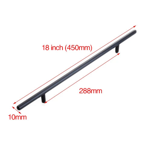 KAK 2" ~ 24" Kitchen Door T Bar Pull Straight Handle Knobs Cabinet Pull Diameter 10mm Stainless Steel Handles Furniture Hardware