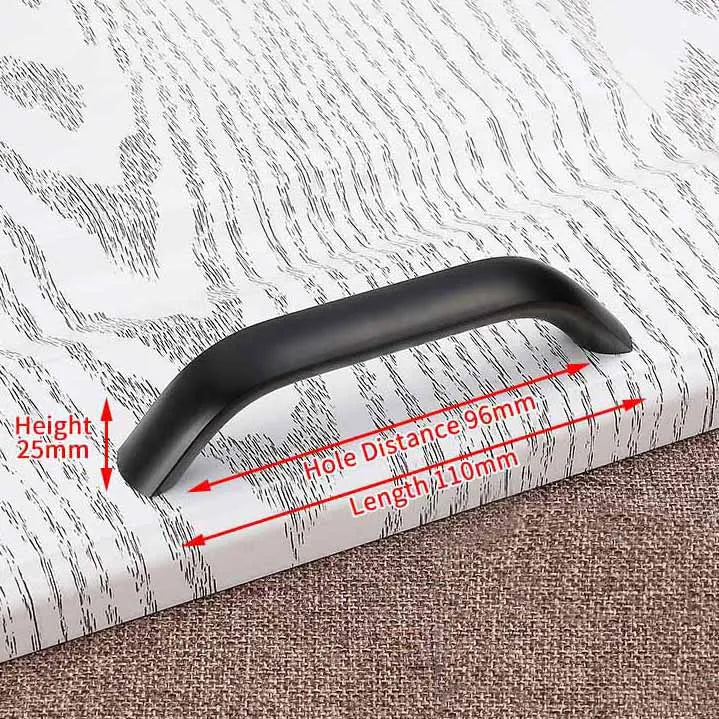 KAK Aluminium Alloy Black Cabinet Knobs Kitchen Cabinet Handles Drawer Knobs Pulls Black Furniture Handle Cabinet Hardware