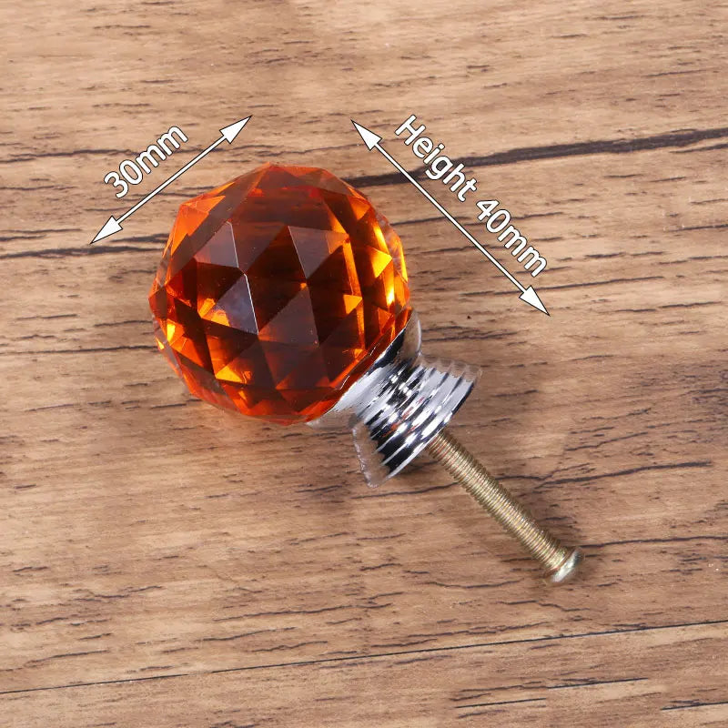 KAK Fashion Crystal Cabinet Knobs and Handles Colorful Crystal Dresser Drawer Knobs Kitchen Handles Furniture Handle Hardware
