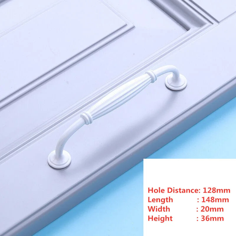 Handles Drawer Cabinet Furniture Kitchen Handles for Cabinet Knob Door Drawer Furniture Kitchen Knob Simplicity Fuji White