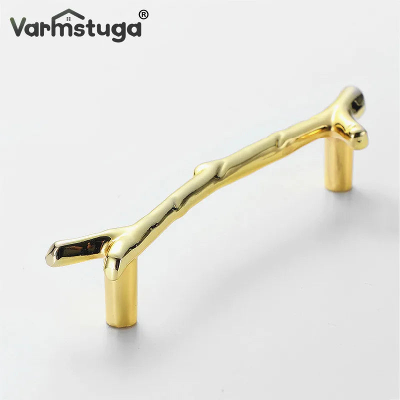 Fashion Tree Branch Furniture Handle 96mm 128mm Black Silver Bronze Kitchen Cabinet Handles Drawer Knobs Door Pulls Hardware