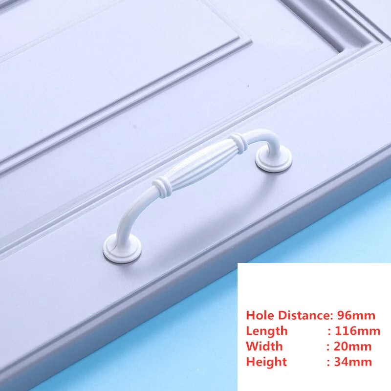 Handles Drawer Cabinet Furniture Kitchen Handles for Cabinet Knob Door Drawer Furniture Kitchen Knob Simplicity Fuji White