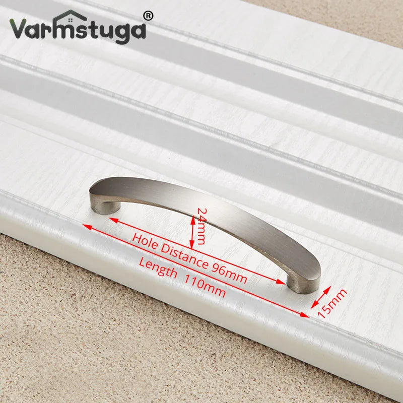 VARMSTUGA Cabinet Handles Knobs Aluminum Alloy Door Kitchen Knobs Brushed Cabinet Pulls Drawer Modern Furniture Handle Hardware