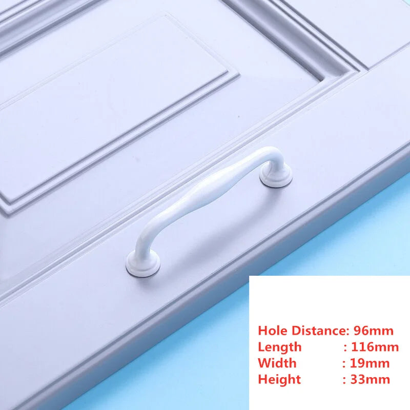 Handles Drawer Cabinet Furniture Kitchen Handles for Cabinet Knob Door Drawer Furniture Kitchen Knob Simplicity Fuji White