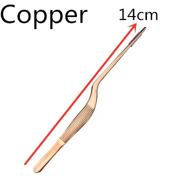 Stainless Steel Kitchen & Bar Tweezer Food Tongs Kitchen Cooking Medical Tweezer Copper/Gold/Black Plated
