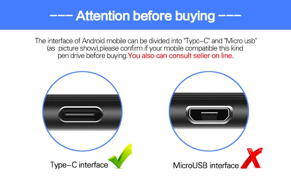 Type C USB Flash Drive 128MB 1GB 2GB 4GB 8GB 16GB 32GB 64GB 128GB for Andriods Smart Phone Memory MINI USB Stick USB C