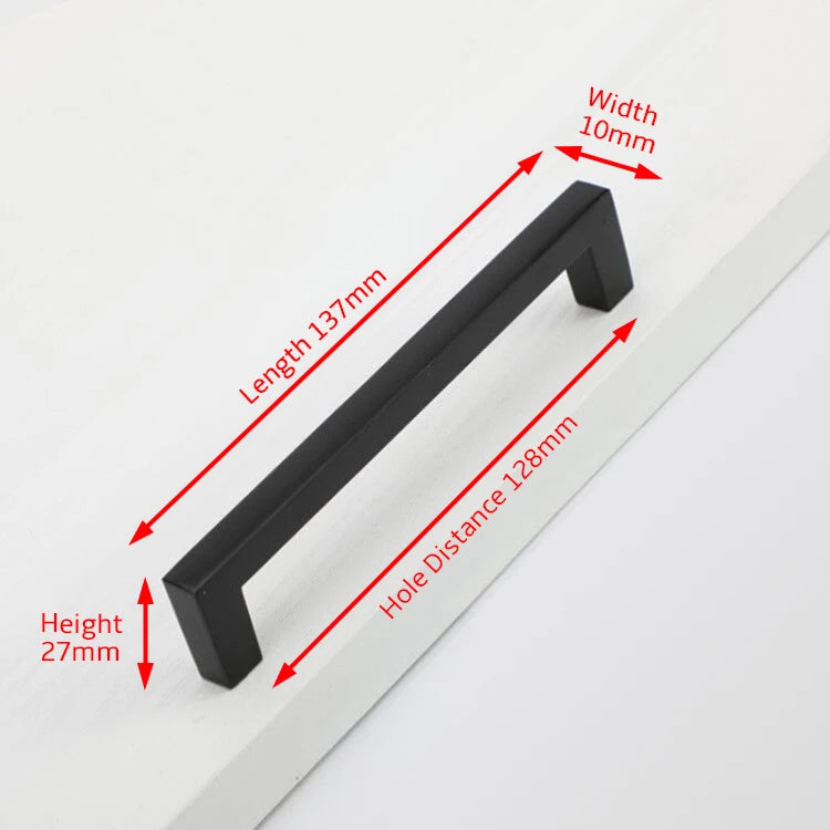 Cabinet Handles Kitchen Door Handles Drawer Knobs Aluminum Alloy Wardrobe Door Handles Brushed Modern Style Hardware