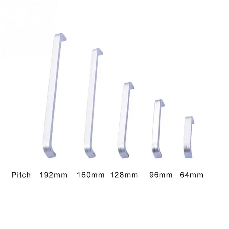 4/6/8/10/12 inches Space Aluminum Handles Kitchen Door Cabinet Straight Handle Pull Knobs Furniture Hardware