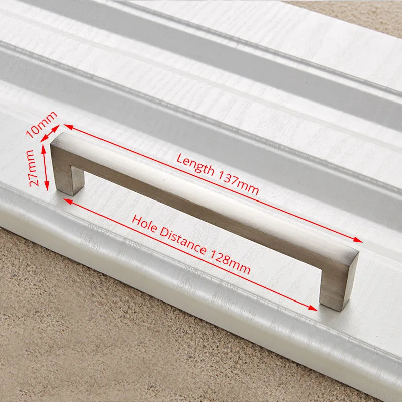 Cabinet Handles Kitchen Door Handles Drawer Knobs Aluminum Alloy Wardrobe Door Handles Brushed Modern Style Hardware