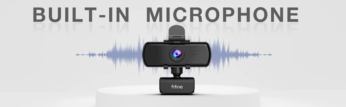 FIFINE 1440p Full HD PC Webcam with Microphone, Tripod, for USB Desktop & Laptop, Live Streaming Webcam for Video Calling - K420
