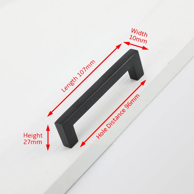 Cabinet Handles Kitchen Door Handles Drawer Knobs Aluminum Alloy Wardrobe Door Handles Brushed Modern Style Hardware
