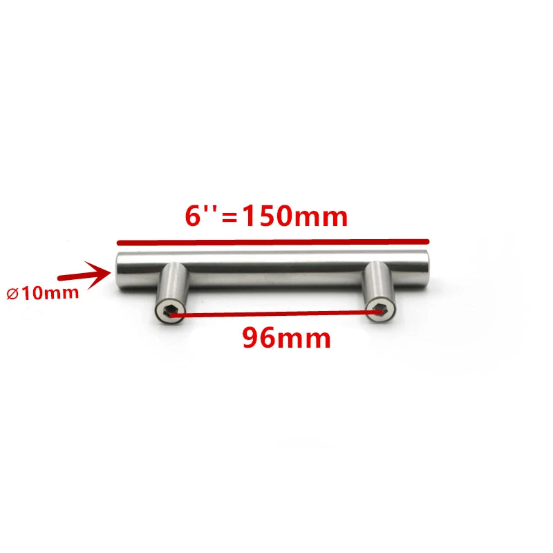 MAIKAK Brushed Black Straight Cupboard Handles Knobs Stainless Steel Brushed Black Gold Kitchen Door Handles Cabinet Pull