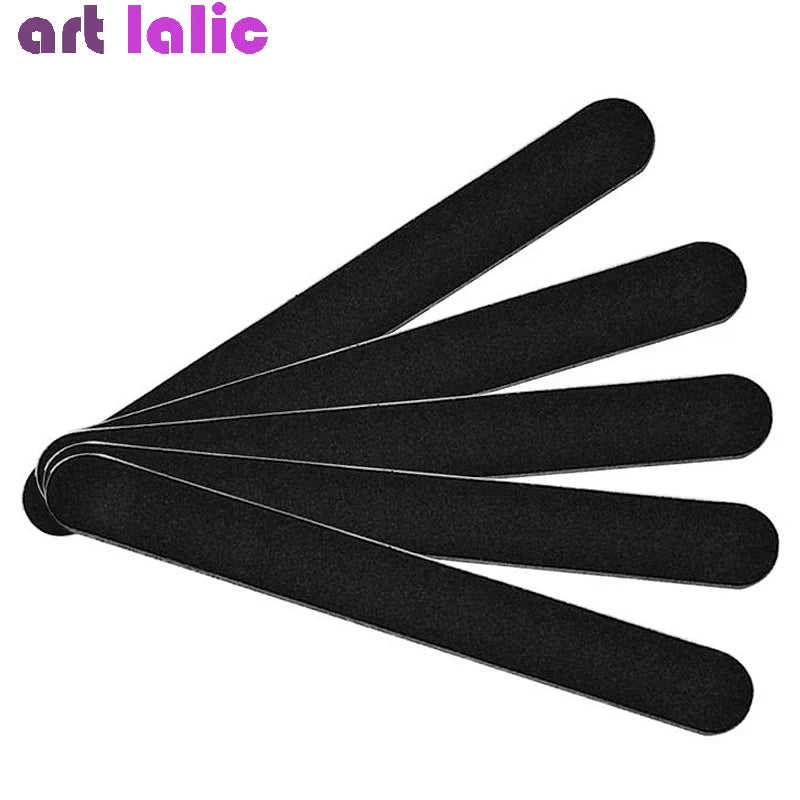 5Pcs Emery Board Nail Files, Straight Sandpaper Files for Nail Art DIY Manicure