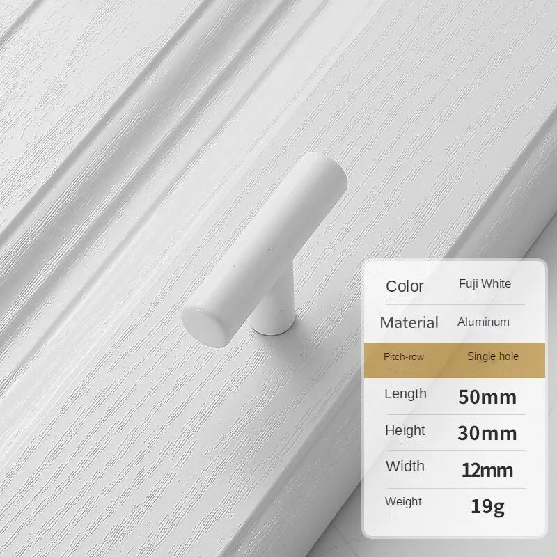 Handles Drawer Cabinet Furniture Kitchen Handles for Cabinet Knob Door Drawer Furniture Kitchen Knob Simplicity Fuji White