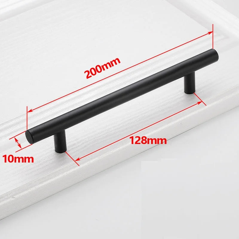 Stainless Steel Straight Cupboard Handles Knobs Brushed Black Gold Kitchen Door Handles Cabinet Pull Furniture Handle Muebles