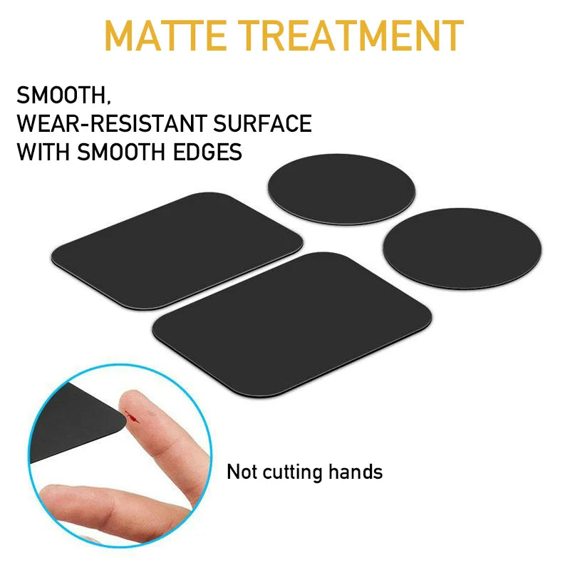 5PCS Car Phone Holder Metal Plate Magnetic Holder Round Square Sticker iron Sheet for Mobile Tablet Magnet Disk Desk Car Stand
