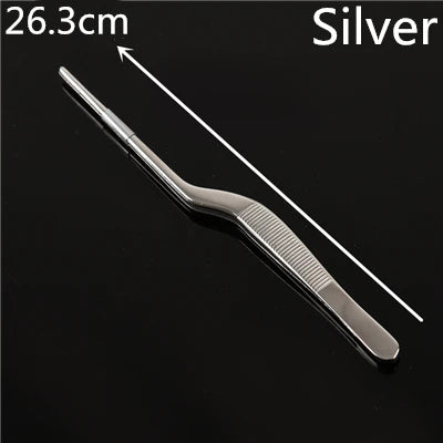 Stainless Steel Kitchen & Bar Tweezer Food Tongs Kitchen Cooking Medical Tweezer Copper/Gold/Black Plated