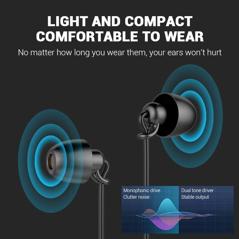 ASMR Earphone Hifi Headset Noise-Cancel Sleeping Earbud Soft Silicone Headset TPE Wire No Ear Pressure Earbuds For Xiaomi Huawei
