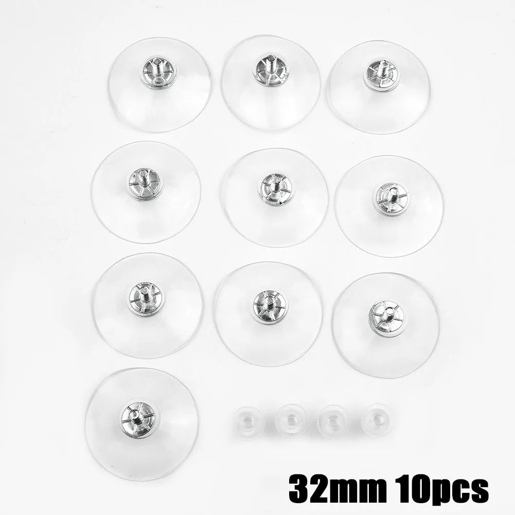 10PCS Mushroom Head Clear Suction Cups Thumb Nut Strong Vacuum Suckers PVC Kitchen Bathroom Window Wall Car Hooks 41mm