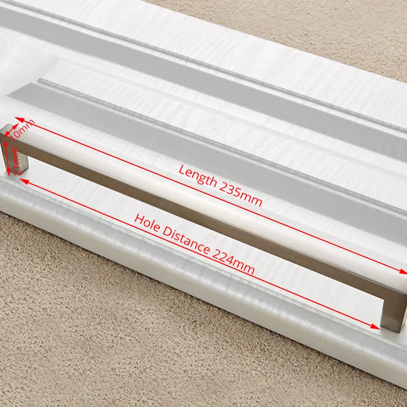 Cabinet Handles Kitchen Door Handles Drawer Knobs Aluminum Alloy Wardrobe Door Handles Brushed Modern Style Hardware