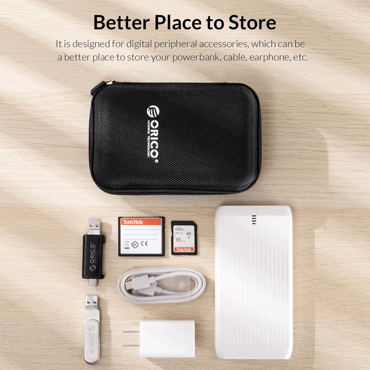 ORICO 2.5 Inch HDD Box Bag Case Portable Hard Drive Bag for External Portable HDD hdd box case storage Protection Black/Red/Blue