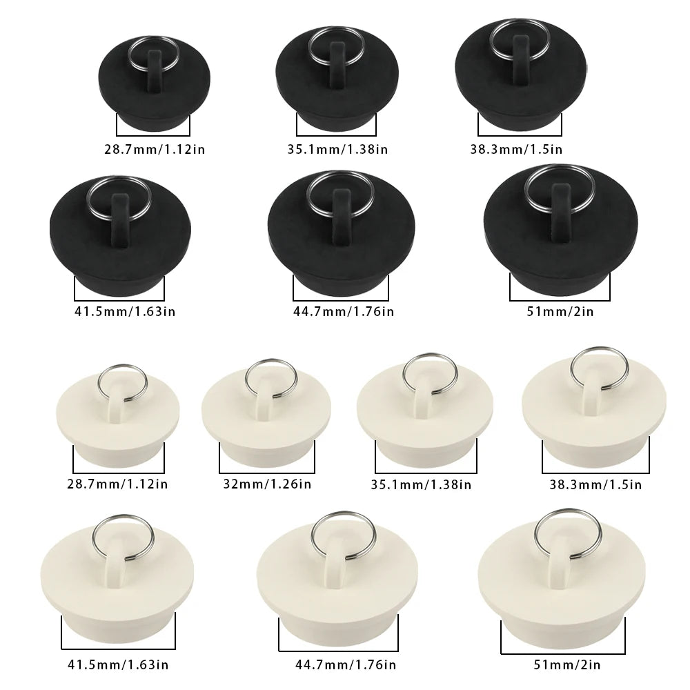 1PC Rubber Kitchen Bath Tub Sink Water Stopper Durable Floor Round Drain Plug Sink Bathtub Drainage Stopper Leakage-proof Plug