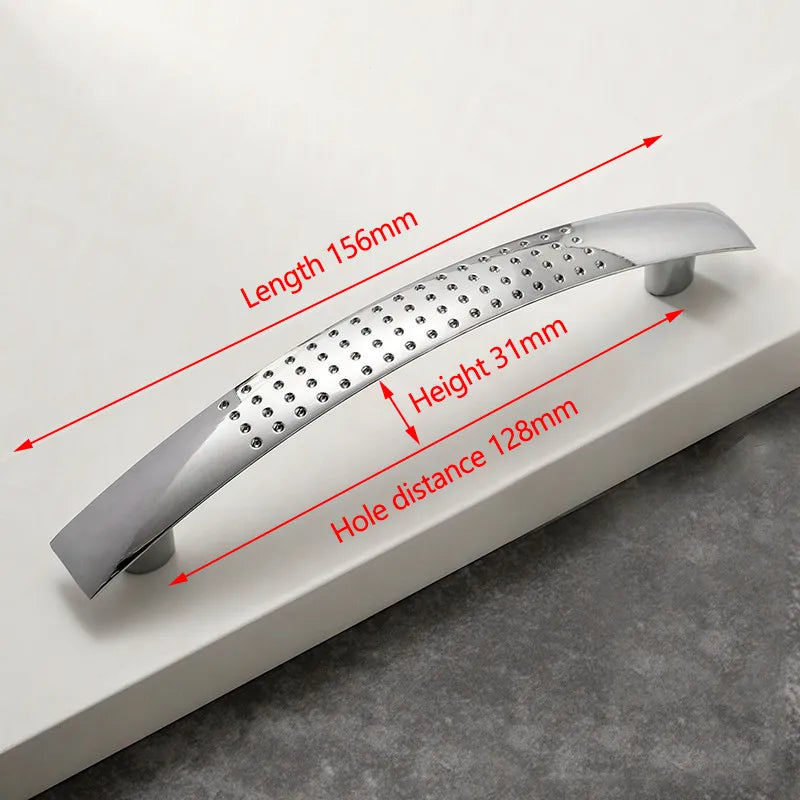 NAIERDI Aluminum Alloy Kitchen Door Handles Cabinet Handles Drawer Knobs Wardrobe Door Handles Brushed Modern Style Hardware