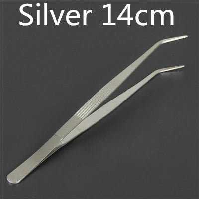 Stainless Steel Kitchen & Bar Tweezer Food Tongs Kitchen Cooking Medical Tweezer Copper/Gold/Black Plated