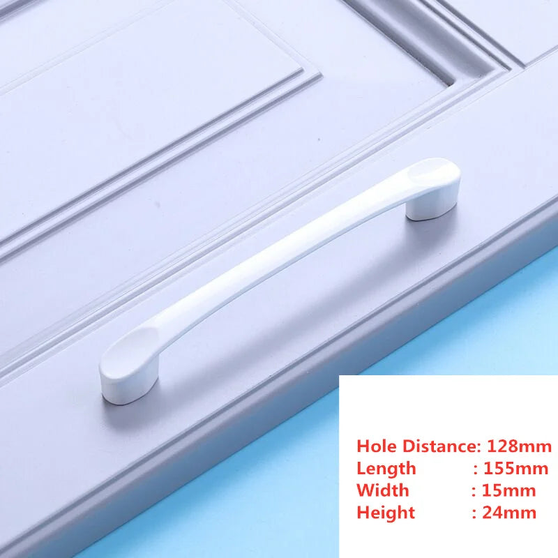 Handles Drawer Cabinet Furniture Kitchen Handles for Cabinet Knob Door Drawer Furniture Kitchen Knob Simplicity Fuji White