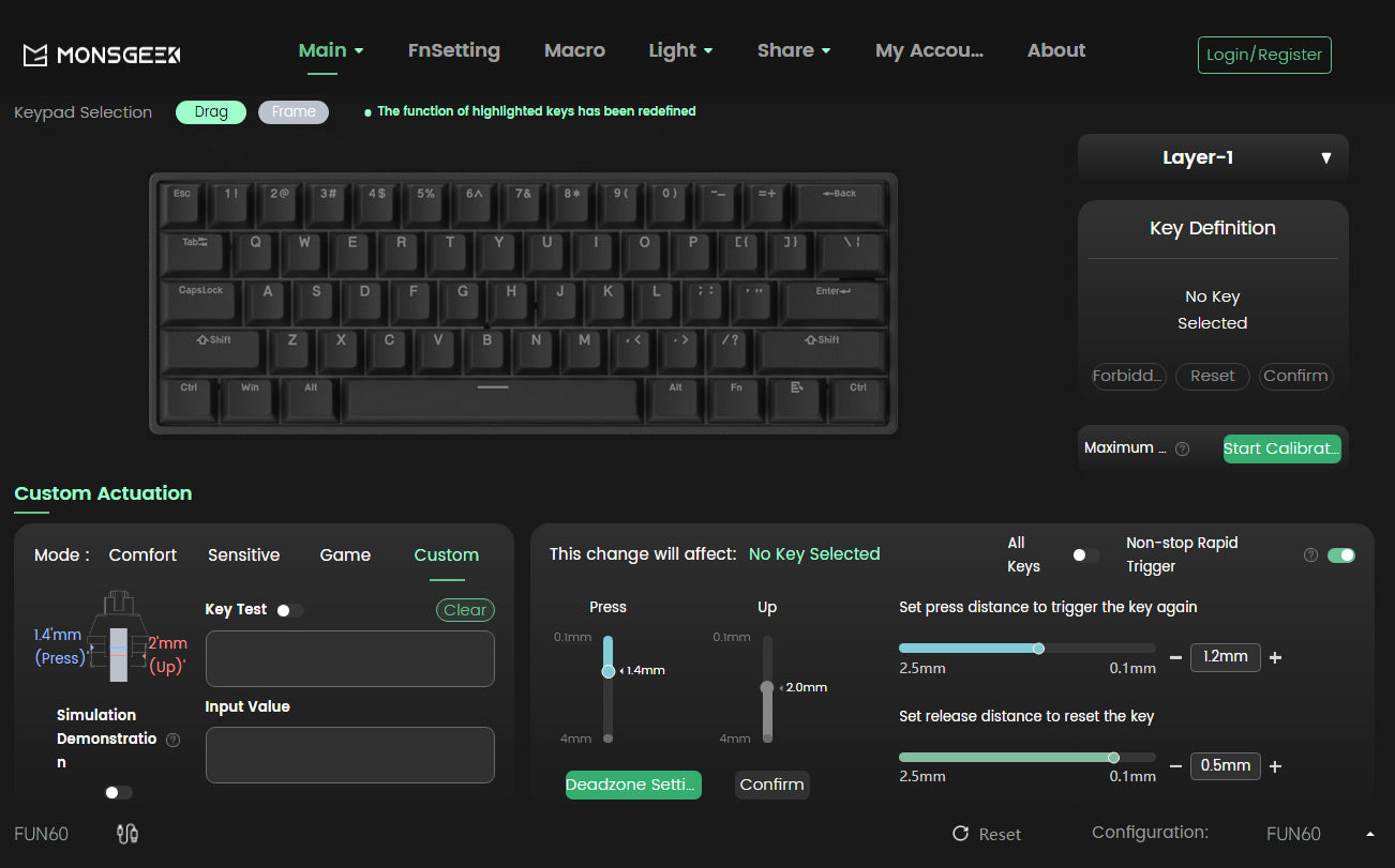 Akko MonsGeek FUN68 FUN60 PRO&MAX  HE Magnetic Keyboard 60% 65% Gaming Keyboards Rapid Trigger 8K Custom Keyboard Gamer Esports