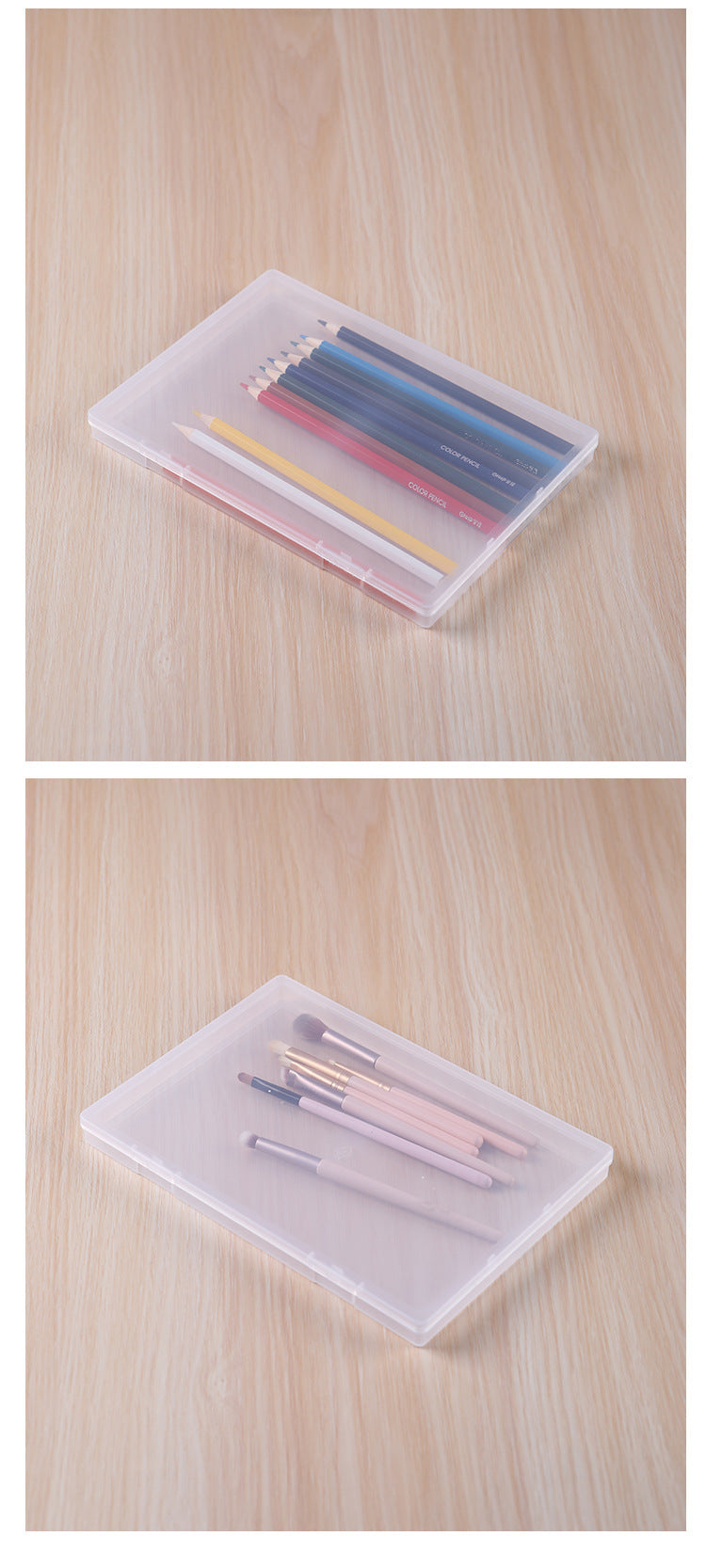 Full plastic industry high 1.7cm flat box transparent plastic box plastic storage box finishing box storage box