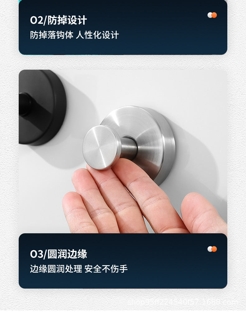 Cross-Border Stainless Steel Vacuum Suction Cup Hooks, No-Drill Bathroom Hooks, Kitchen Hooks, Towel Hooks, Clothes Hooks Wholesale