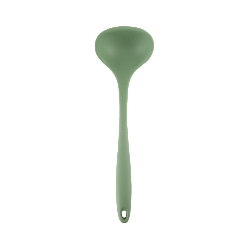 Acura Green Silicone Kitchenware Non-stick Cookware with Spade and Spoon Set Easy to Clean Kitchen Silicone Heat-resistant Kitchenware Five-piece Set