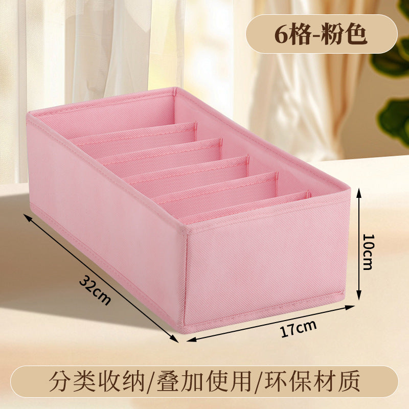 Fabric Underwear Storage Box with Compartments for Home Use, Drawer-Style Storage with Dividers for Organizing Socks