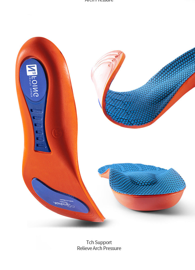 Sports Insoles, Summer Military Training Soft Soles, Shock-Absorbing Men's Sweat-Absorbing Insoles, Flat Arch Full Padded Heel Insoles Wholesale