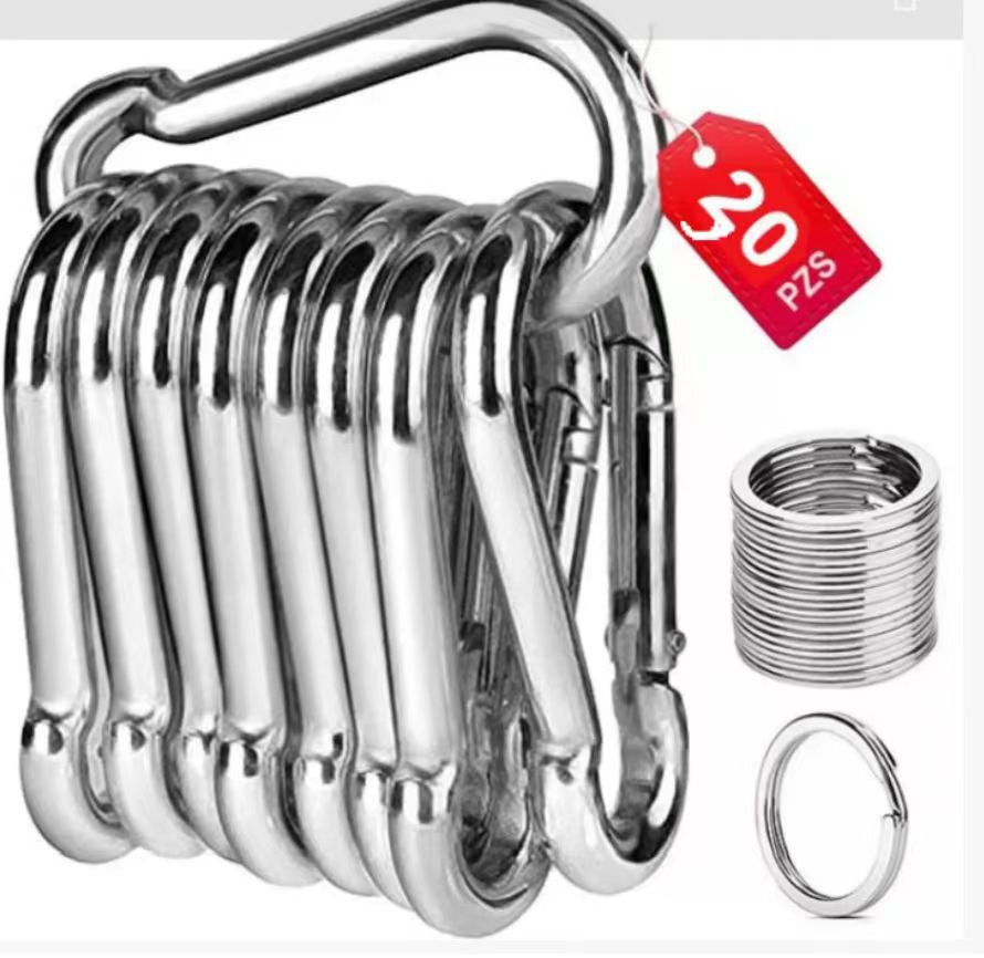 Safety Buckle, Climbing Buckle, Stainless Steel Lock, Spring Safety Ring, Outdoor Rock Climbing Accessories, Factory Direct Sales, Safety Hook