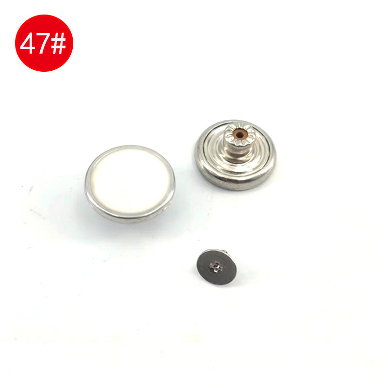 Wholesale In-Stock Waist-Cinching Button-Free Detachable Jeans Buttons, Eco-Friendly Buttons, Screw Metal I-Shaped Buckles