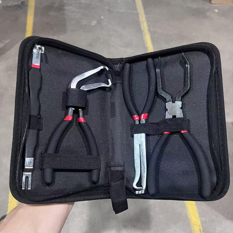 Red and black elbow 60 degree power-off pliers bolt pliers multi-purpose pliers car oil pipe separation harness pliers cross-border pliers