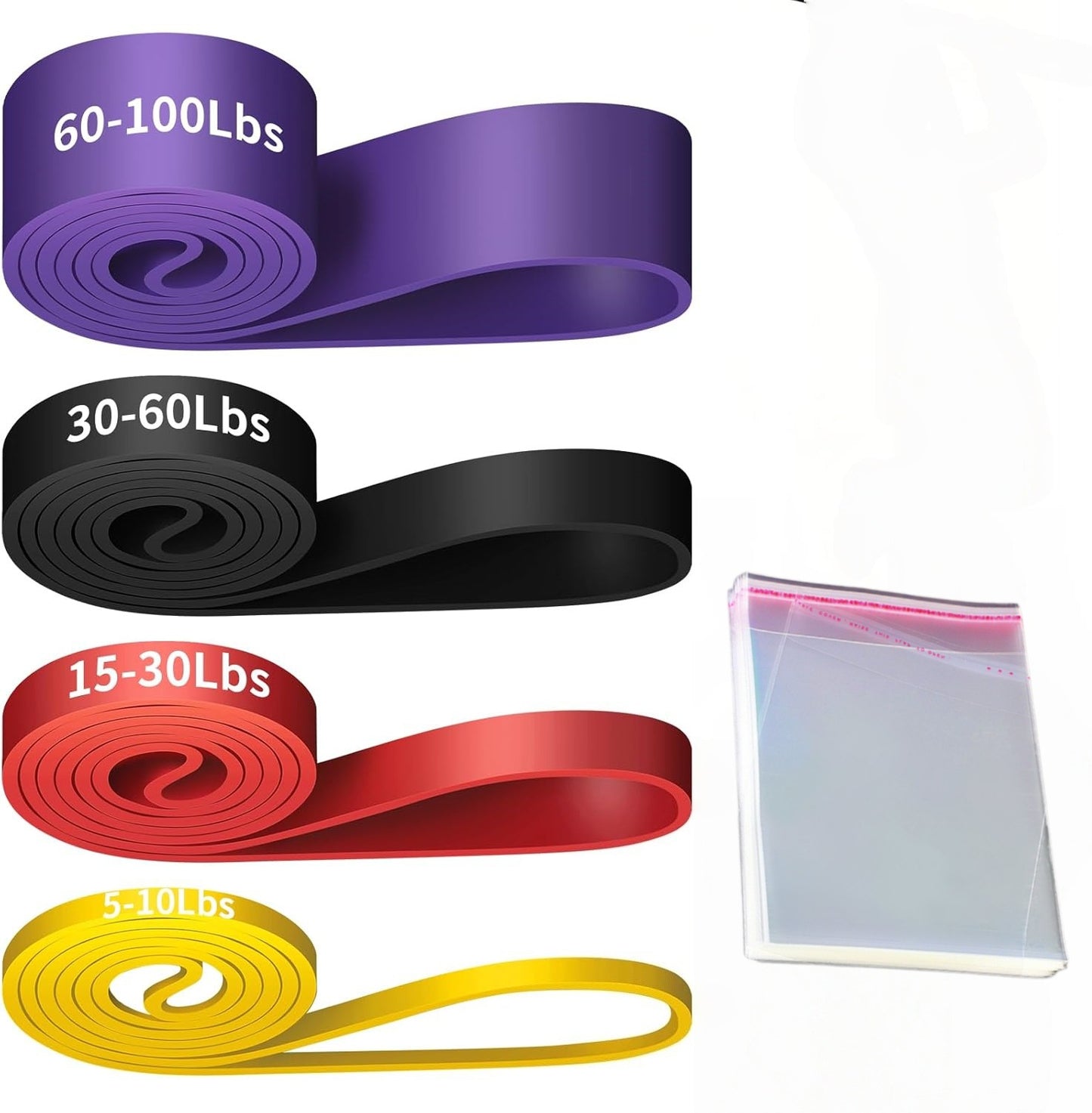 Fitness elastic belt pull-up resistance belt strength training elastic rope men's and women's yoga stretch auxiliary tension belt