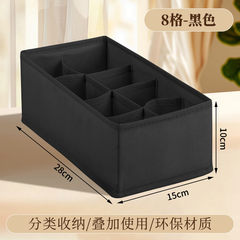 Fabric Underwear Storage Box with Compartments for Home Use, Drawer-Style Storage with Dividers for Organizing Socks