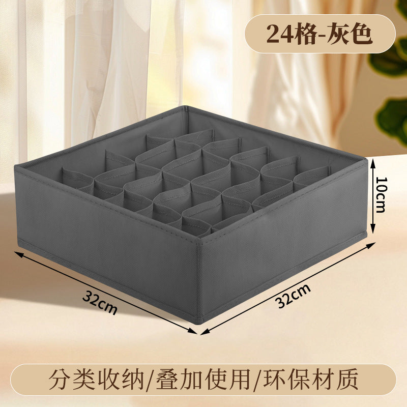 Fabric Underwear Storage Box with Compartments for Home Use, Drawer-Style Storage with Dividers for Organizing Socks