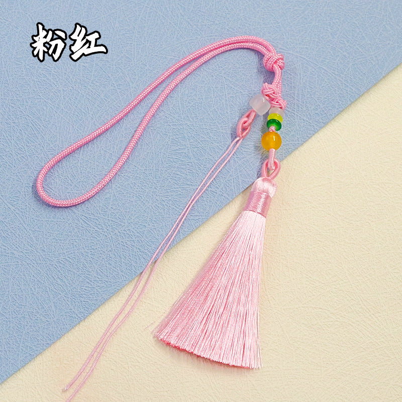 Tassel Handle Piece with Tassel, Handmade Woven DIY Short Sword Tassel Pendant