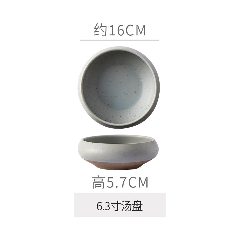 Retro Japanese Style Ceramic Bowl Creative Personality Household Rice Bowl Restaurant Special Snack Bowl Dessert Salad Bowl