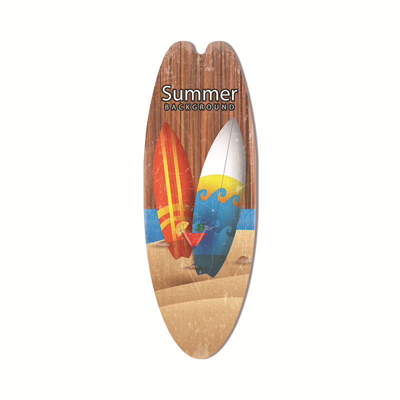 Cross-Border Surfboard Pendant Beach Leisure Wall Decoration Wooden Brand Hawaiian Party Supplies Scene Layout